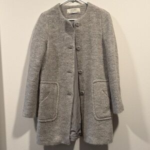 Zara Gray Wool Blend Coat